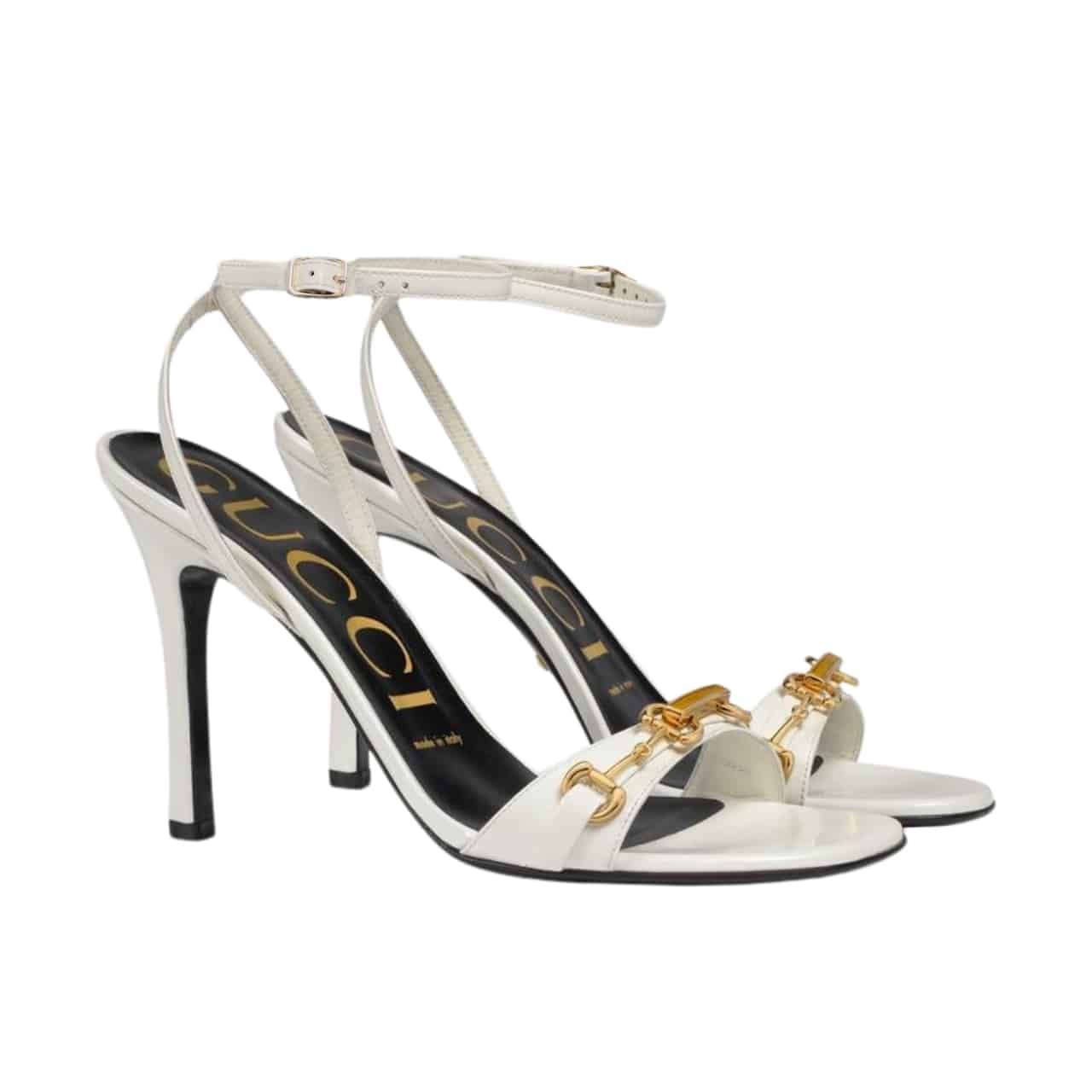 138-7 Gucci Moorea Sandals White - Image 1