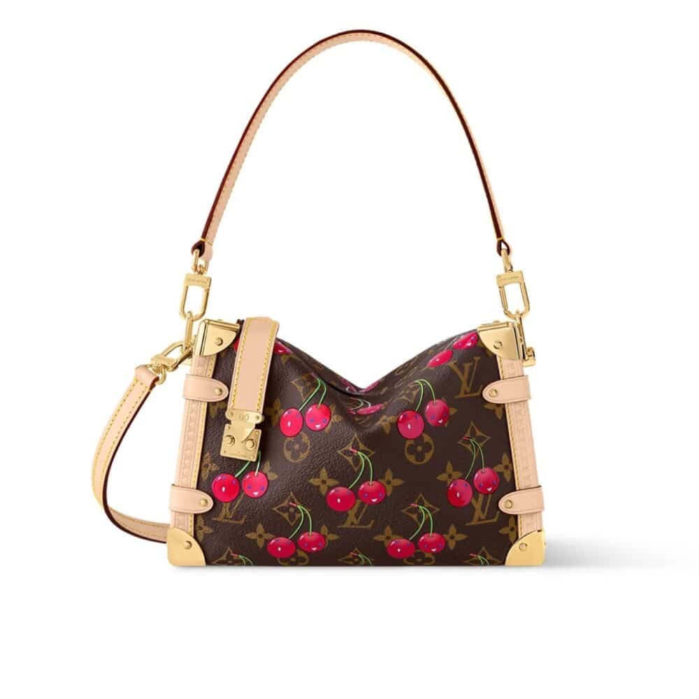 140-2-1000x1000-1 Louis Vuitton X Takashi Murakami Monogram Cerise Side Trunk MM Brown 21Cm M14278 - Image 1