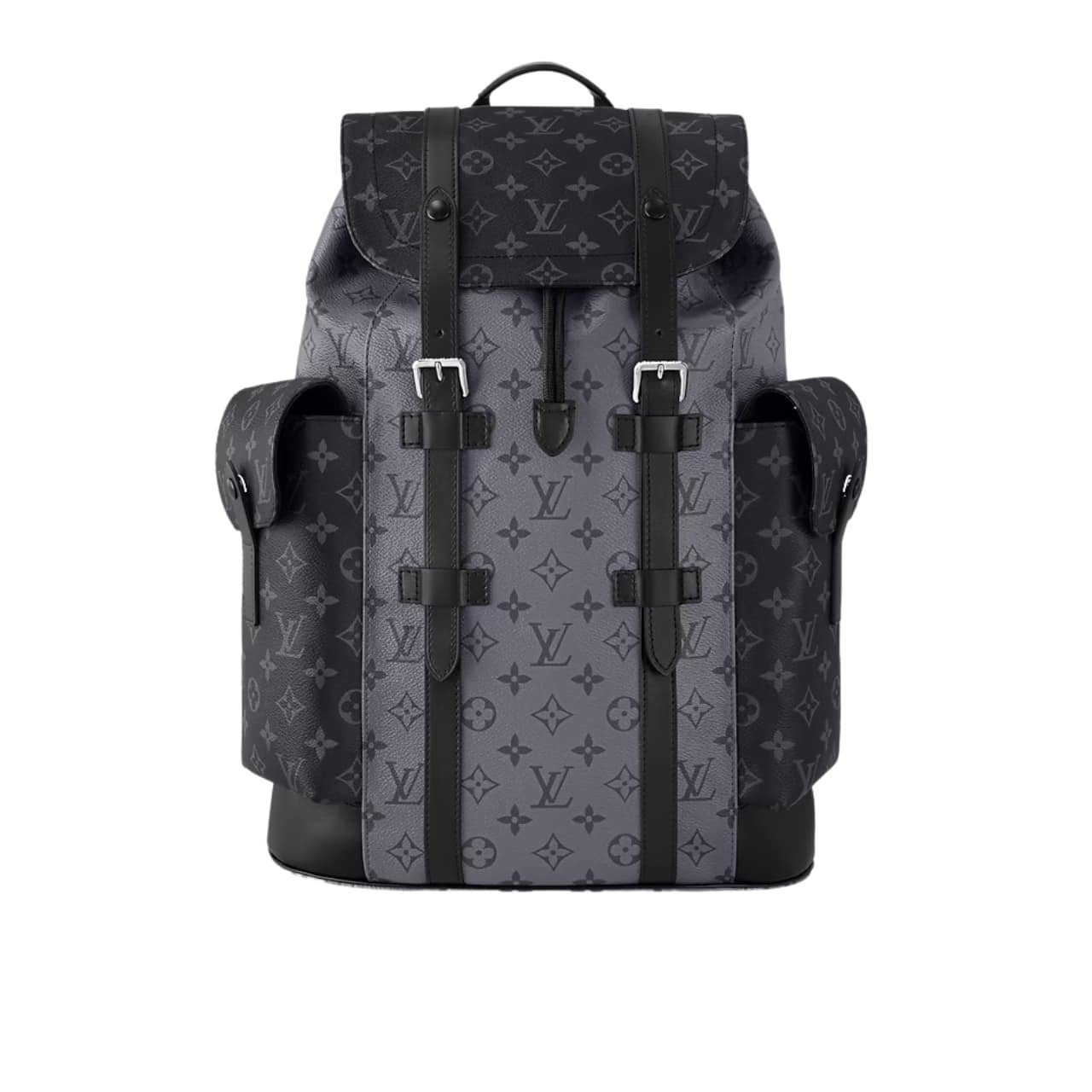 170-5 Louis Vuitton Christopher MM Monogram Eclipse Black And Grey 44Cm M45419 - Image 1