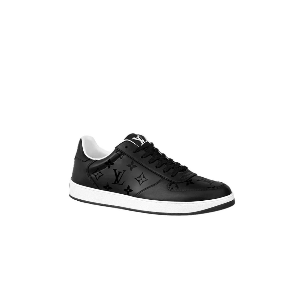 1A9FGZ Louis Vuitton Rivoli Sneaker Monogram Metallic Canvas Black For Men 1A9FGZ - Image 1