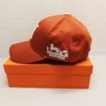 Hermes New Carriage Baseball Cap Orange - Image 2