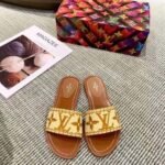 Louis Vuitton Lock It Flat Mule Cognac Brown Leather 1A8SVI - Image 2