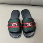 Gucci Men Slide Sandal With Interlocking G Green And Red ‎835091 HAAHH 8449 - Image 4