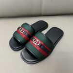 Gucci Men Slide Sandal With Interlocking G Green And Red ‎835091 HAAHH 8449 - Image 3