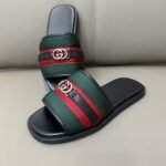 Gucci Men Slide Sandal With Interlocking G Green And Red ‎835091 HAAHH 8449 - Image 2