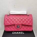 Chanel Medium Classic Flap Silver Hardware Pink 25Cm - Image 2