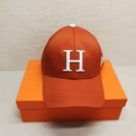 Hermes New Carriage Baseball Cap Orange - Image 4