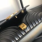 Gucci Marmont Medium Matelassé Shoulder Bag Black 26Cm 443496 DTDIT 1000 - Image 5