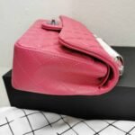 Chanel Medium Classic Flap Silver Hardware Pink 25Cm - Image 4
