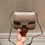 Hermes Constance Leather Bag Dark Beige 18Cm - Image 6