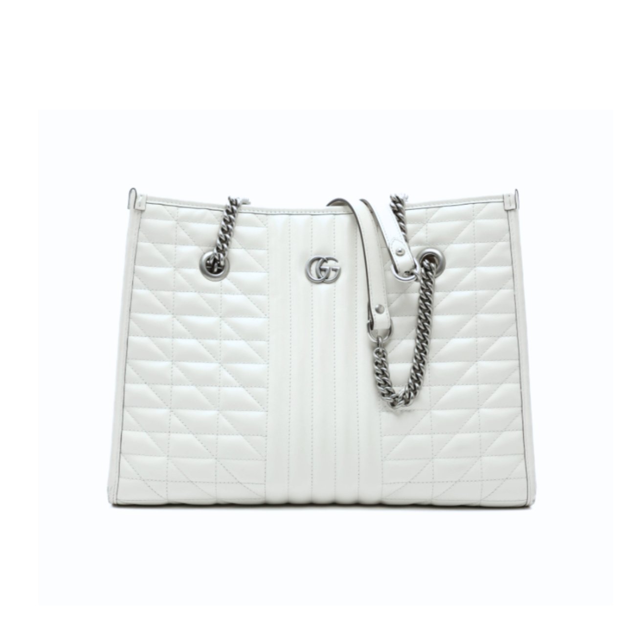 425-1 Gucci GG Marmont Small Tote Bag White 26Cm 681483 UM8BN 9022 - Image 1