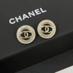 Chanel Round Stud Earrings Gold - Image 6