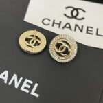 Chanel Round Stud Earrings Gold - Image 5