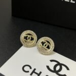 Chanel Round Stud Earrings Gold - Image 4