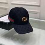 Gucci GG Canvas With Web Baseball Cap Black - Image 3