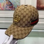 Gucci GG Canvas With Web Baseball Cap Brown - Image 4