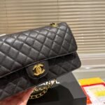Chanel Medium Classic Handbag Grained And Gold Tone Metal Black 26Cm A01113 Y01864 C3906 - Image 4