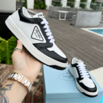 Prada District Leather Sneaker Black White 1E790M 3LJ6 F0964 F 030 - Image 7