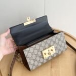 Gucci Padlock Small Shoulder GG Supreme Canvas Black 22Cm ‎735103 KLQJG 9785 - Image 7