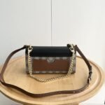 Gucci Padlock Small Shoulder GG Supreme Canvas Black 22Cm ‎735103 KLQJG 9785 - Image 4