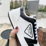 Prada District Leather Sneaker Black White 1E790M 3LJ6 F0964 F 030 - Image 6