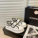 Chanel White CC Cap Toe Slipon Sneaker White - Image 6