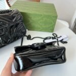 Gucci GG Marmont Patent Super Mini Bag Black 17Cm 476433 AACDE 1000 - Image 4