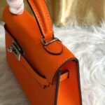 Hermes Kelly Mini Epsom Handbag Orange 19Cm - Image 5