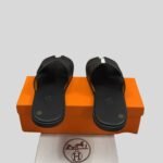 Hermes Izmir Sandal Black For Men H041141ZH01425 - Image 3