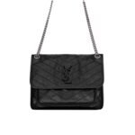 Saint Laurent Niki Medium In Vintage Leather Black 28Cm 6331580En041000