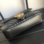 Gucci Marmont Medium Matelassé Shoulder Bag Black 26Cm 443496 DTDIT 1000 - Image 4
