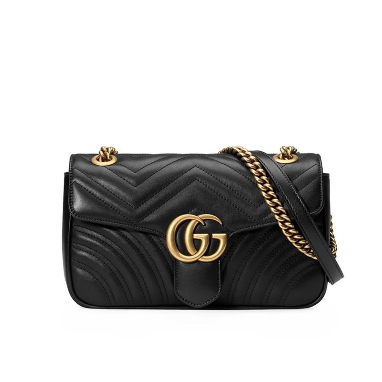 vel-5-6 Gucci Marmont Medium Matelassé Shoulder Bag Black 26Cm 443496 DTDIT 1000 - Image 1
